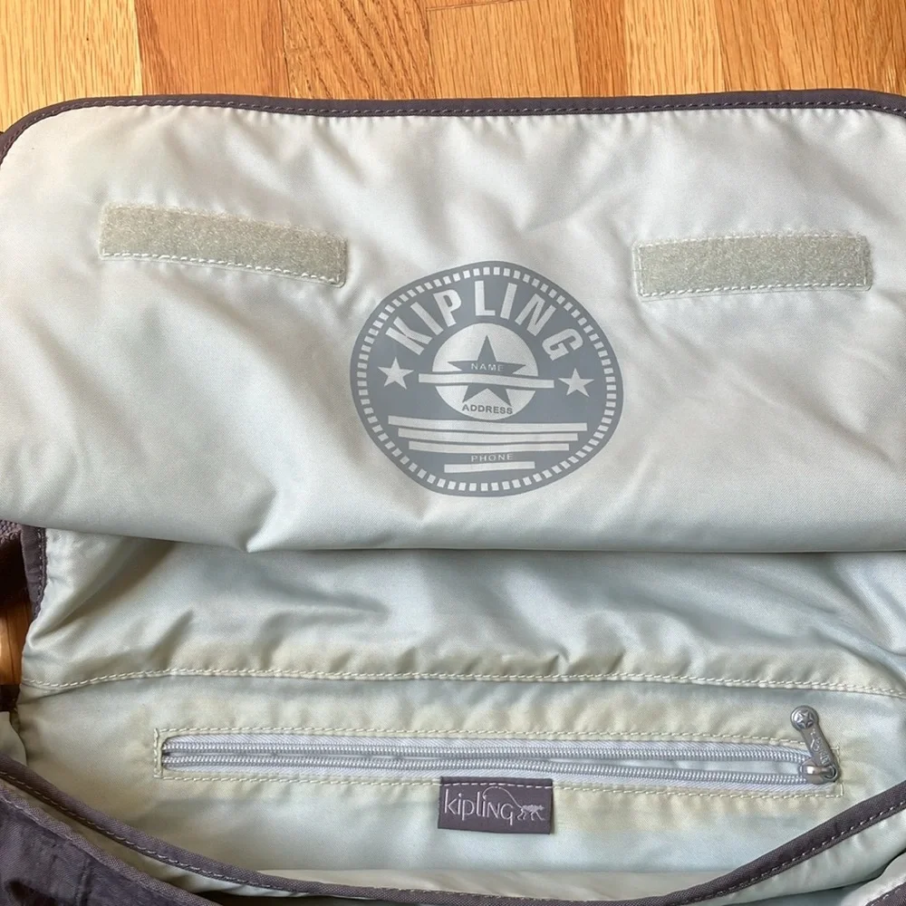 Kipling Madhouse Messenger Laptop Bag with Adjustable Strap Gray